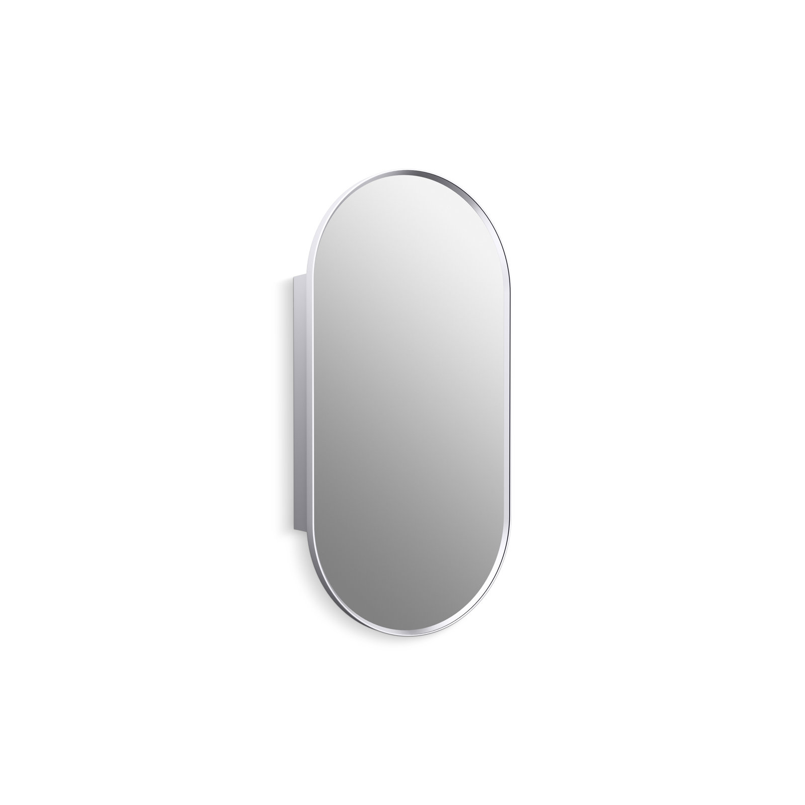 Verdera Capsule Framed Medicine Cabinet, 40" H x 20" W x 5.55" D, Polished Chrome