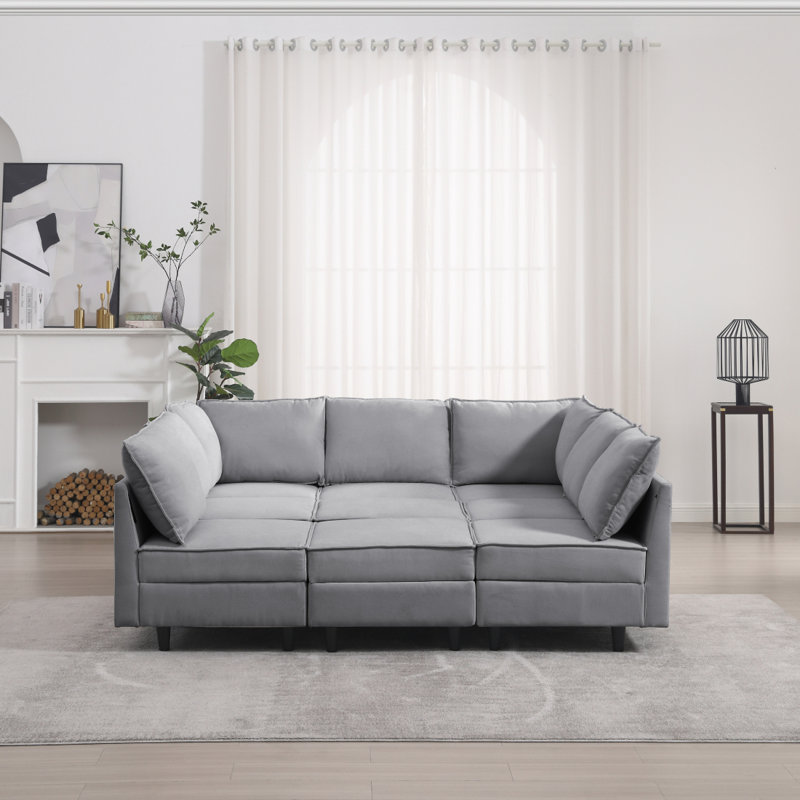 Canapé modulaire surdimensionné, Gris