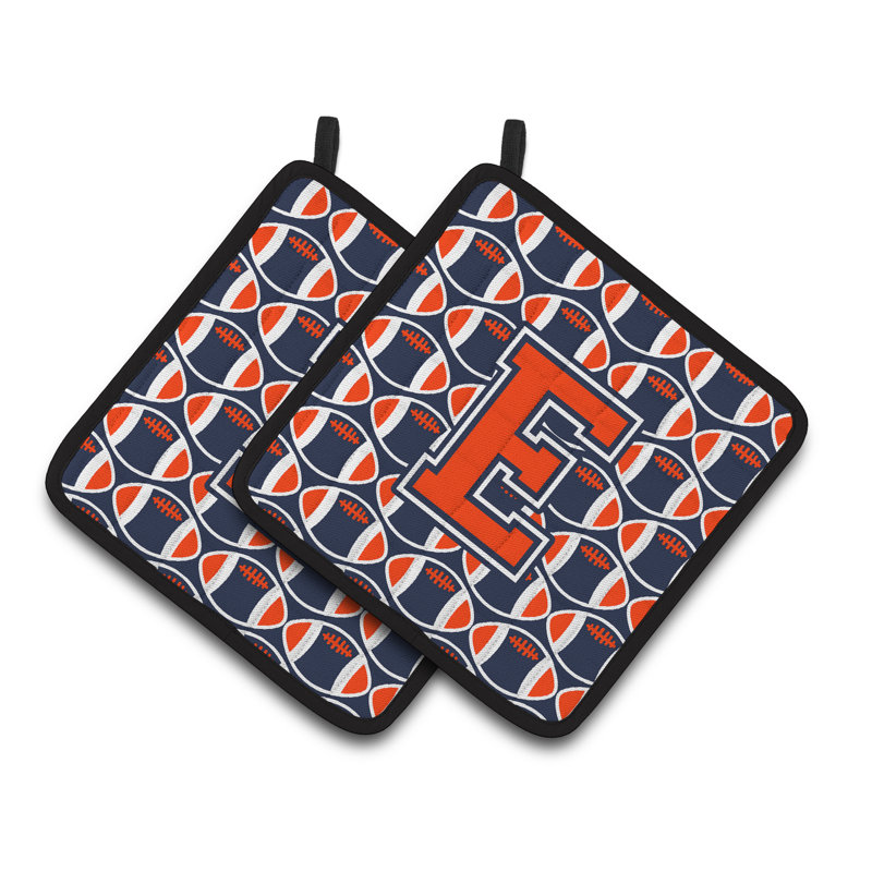 Poignée de football, E, Orange / Bleu et / Blanc