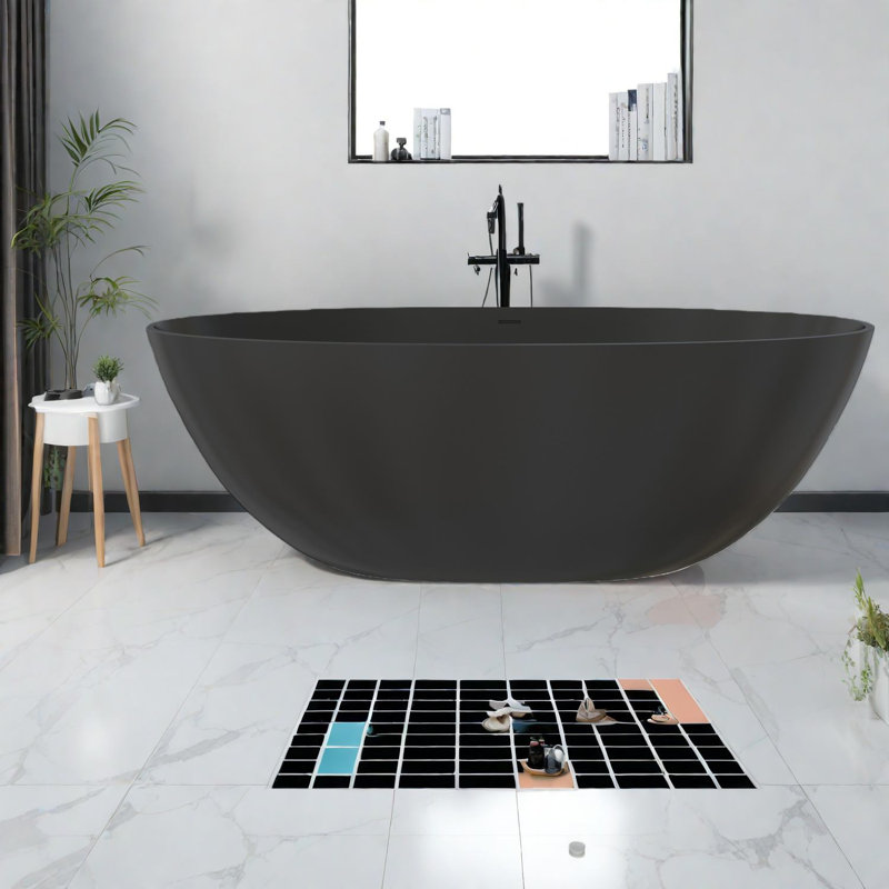 Baignoire profonde et bain tourbillon