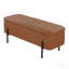 Banc de rangement contemporain en similicuir noir et acier par Lumisource