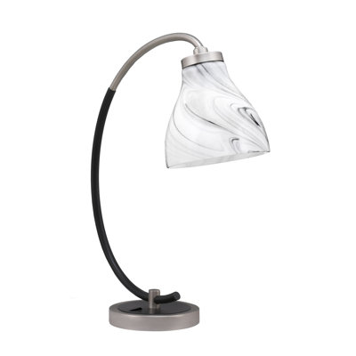 Gullifer Desk Lamp Shown With 6.25" Onyx Swirl Glass