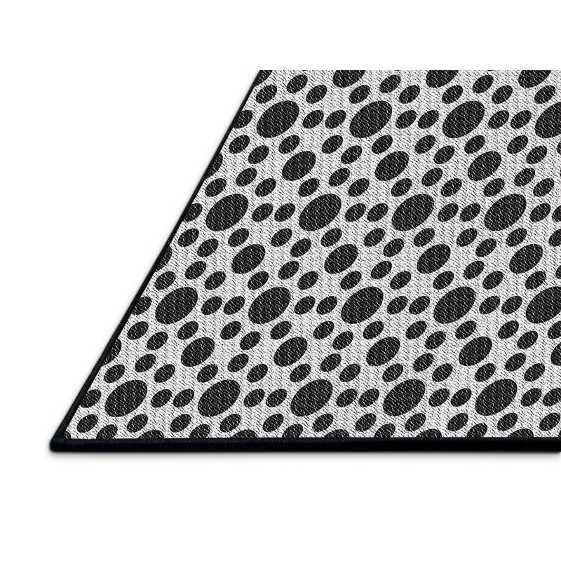 Tapis de zone noire à motifs, Rectangle 2 pi x 4 pi