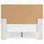 Cany Queen Size Bed, Chevron Pattern, Panel Headboard, Whitewash-118778053