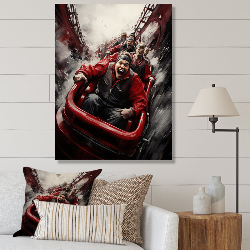 «Luecinda Rollercoaster Thrill Seekers Delight II», reproduction sur toile, H 20 po x l 12 po x P 1 po, Toile tendue