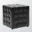 Richardson Faux Leather Square Ottoman in Black, 14.5'' H X 14.1'' W X 14.1'' D-1134706810