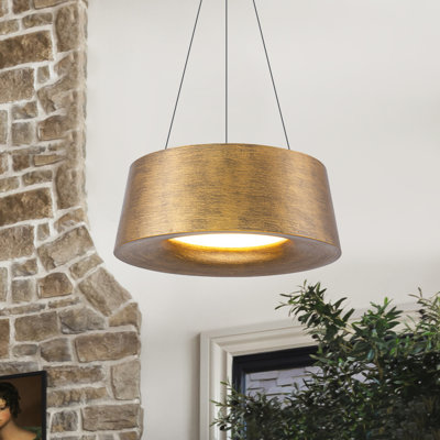 22in LED Vintage Dimmable Metal Drum Chandelier