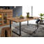 Montreux Oak Solid Wood Top Metal Base Dining Table-47484115-47484119