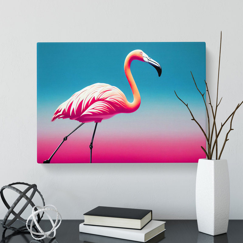 Flawless Flamingo - Wrapped Canvas, 35cm H x 50cm W x 3cm D