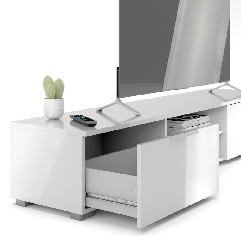 Karlin 68 Inch Wide Media Console, White High Gloss