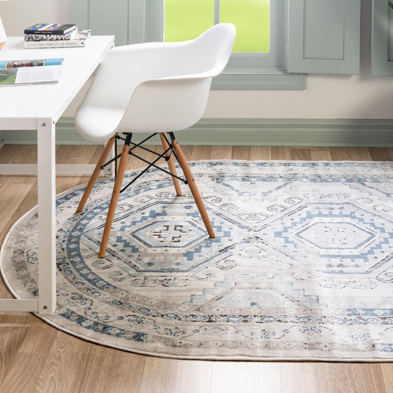 Fleeton Oriental Indoor Rug, Oval 7'10" x 10'