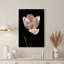 "Tulipe rose" avec art de gouttelettes d'eau sur toile noire-1318666698