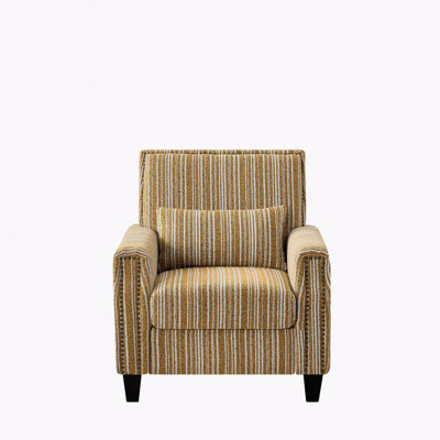 Modern Style Accent Chair With ArmsComfy Fabric Upholstered Arm Accent Chair