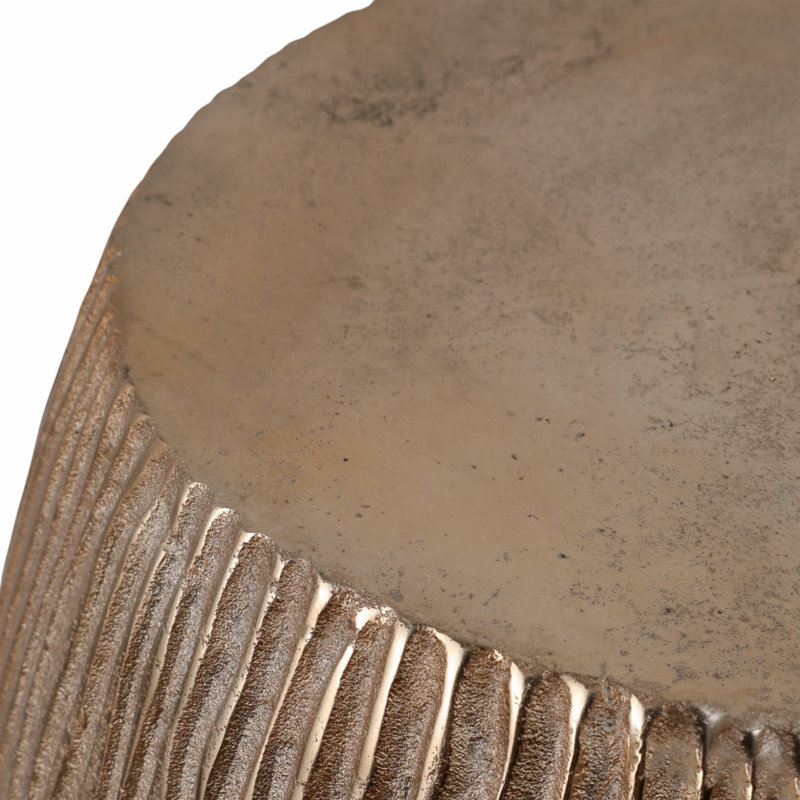 Tabouret contemporain sans dossier rond pour meuble-lavabo - Tabouret décoratif ou tabouret décoratif pour le salon et la maison - Siège compact fonctionnel et tabourets tout usage - 19 po, doré