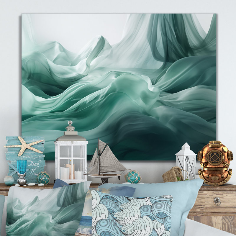 Vert, le chef-d'œuvre aquatique III sur impression métallique, H 12 po x l 20 po x P 1 po