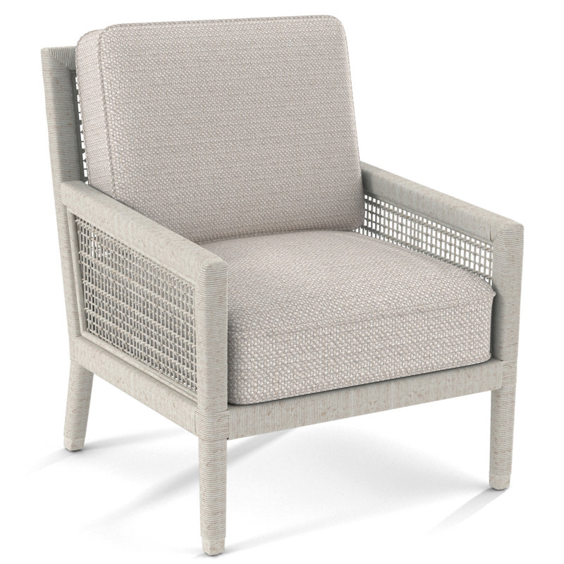 Harper 28" Wide Armchair, White Textured Performance; 0865-91, Antique Frost White