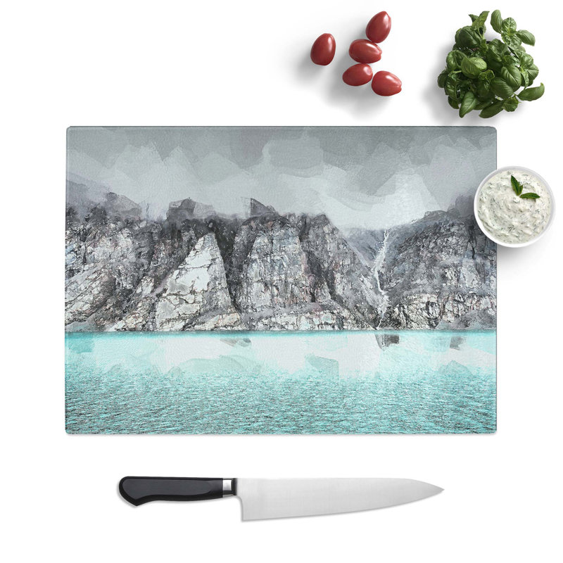 Glass Fog Over Baffin Island in Canada in Abstract Chopping Board, 28.5 cm W x 20 cm L