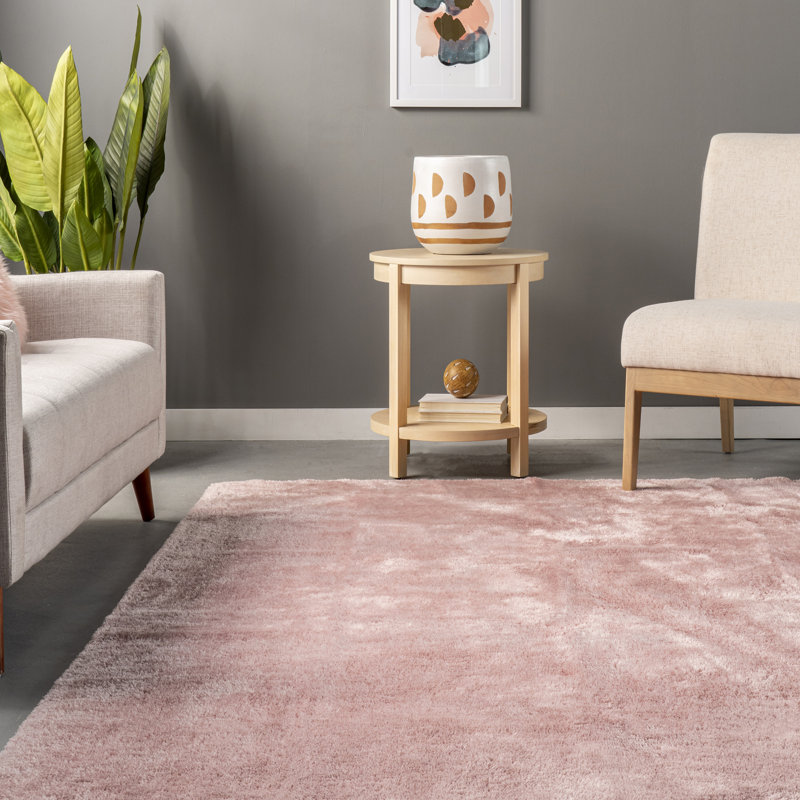 Solid Colour Shag Area Rug, Square 183cm