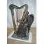 Statue Wallasey ange jouant de la harpe en bronze - Taille: L 30 po x l 15 po x H 44 po.