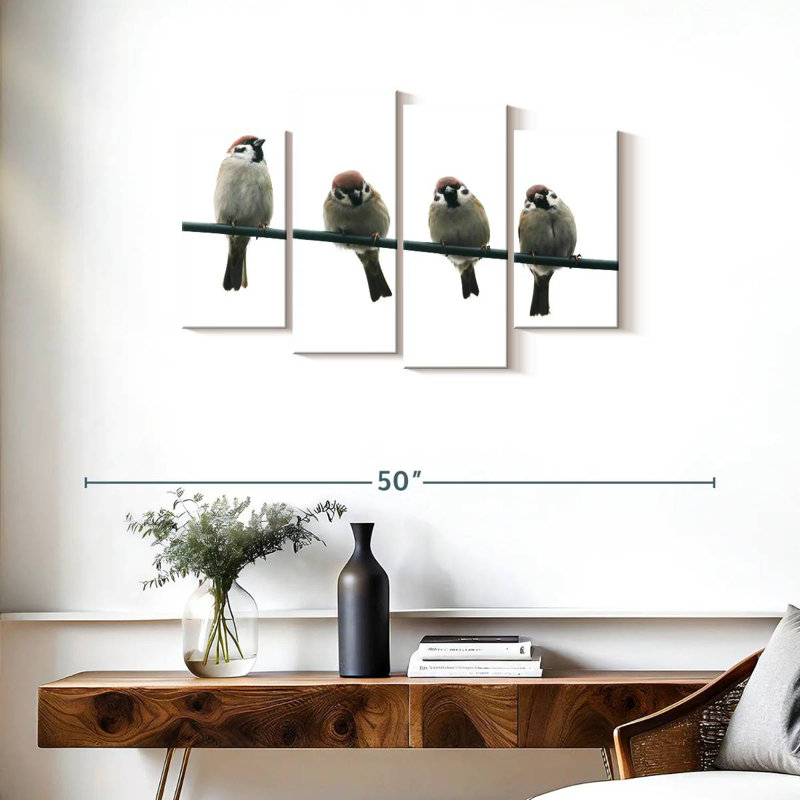 Petits oiseaux amies de Brampt, H 22 po x l 36 po