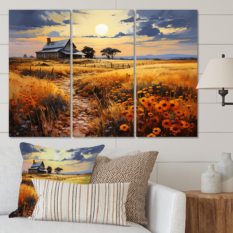 Barn Country Legacy Pointillism II - Farmhouse Metal Wall Decor Set