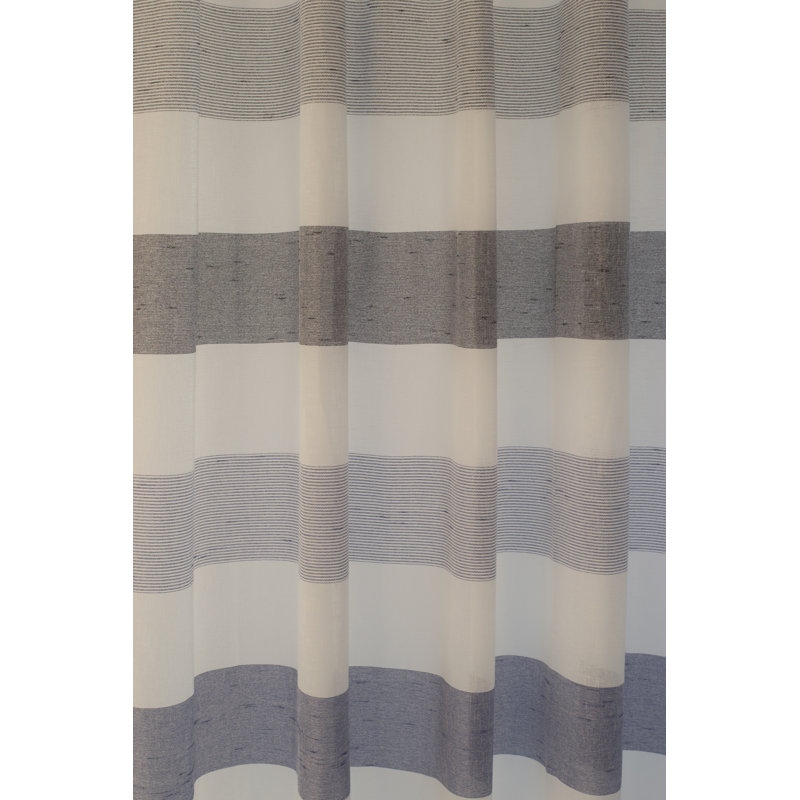 Mevlut Semi Sheer Curtain, Blue/Grey