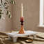 Porte-cône en verre rosé et brun