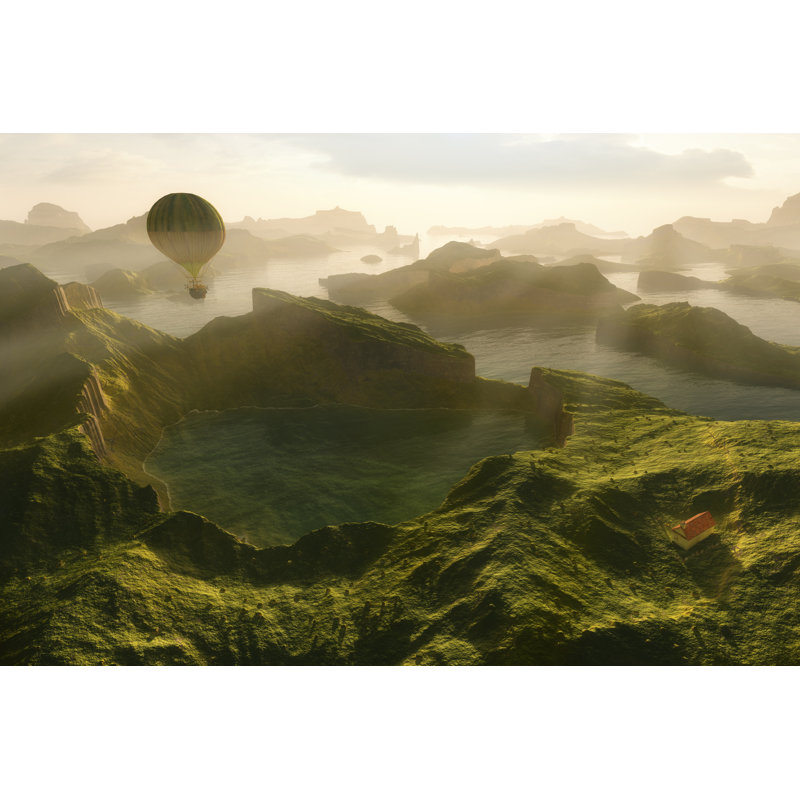 Steampunk Hot Air Balloon by Gremlin - Wrapped Canvas Print, 81cm H x 122cm W