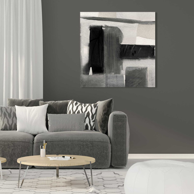 «Evening Shadows II» par Susan Jill - Peinture, L 18 po x H 18 po, Toile tendue