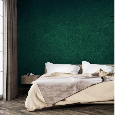 Emerald Green Textured Wall Mural