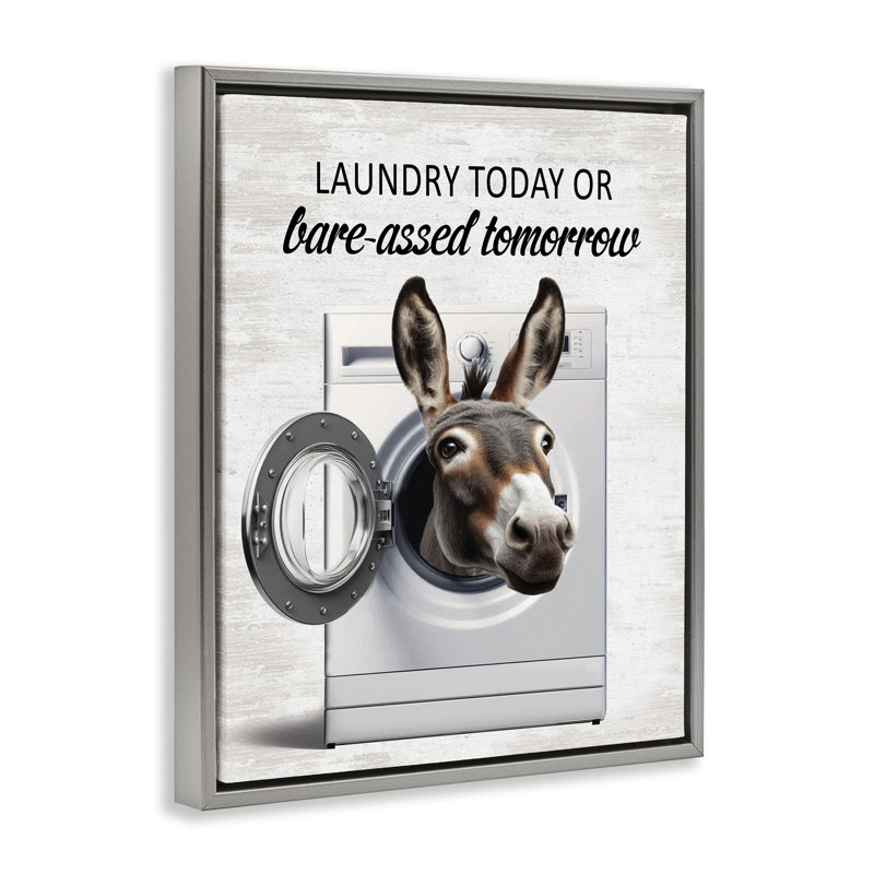 Cadre flottant Sassy Laundry, Cadre flottant gris lustré, H 21 po x l 17 po