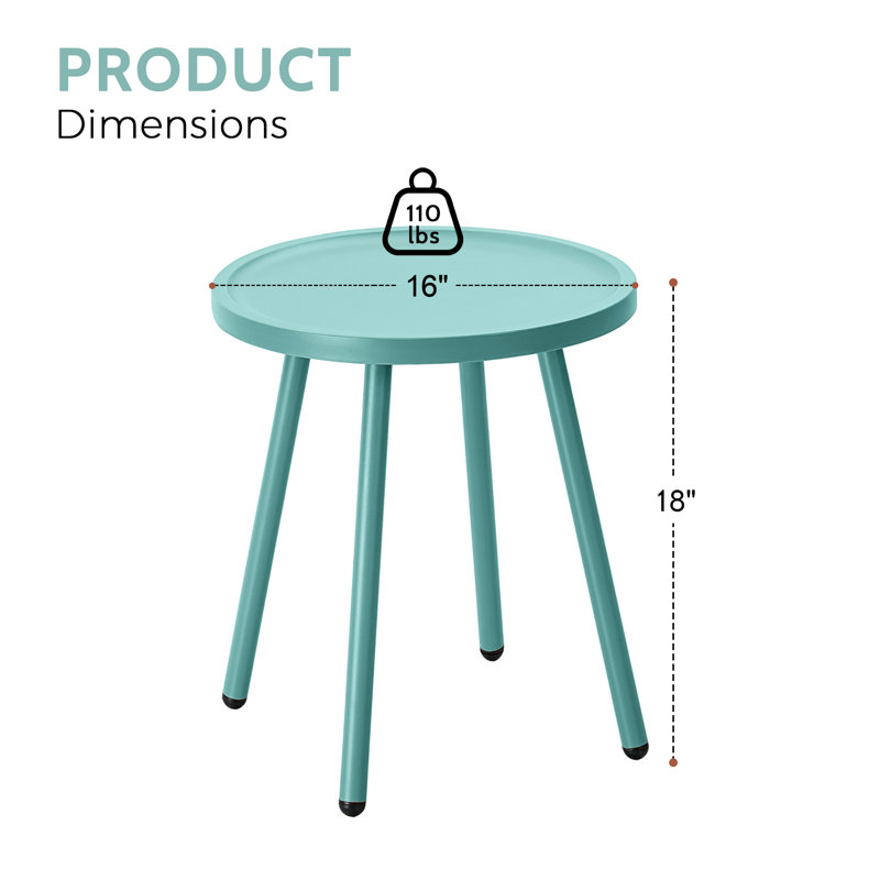 Table de salon, table d'appoint, table d'appoint ronde et petite table de chevet, Bleu