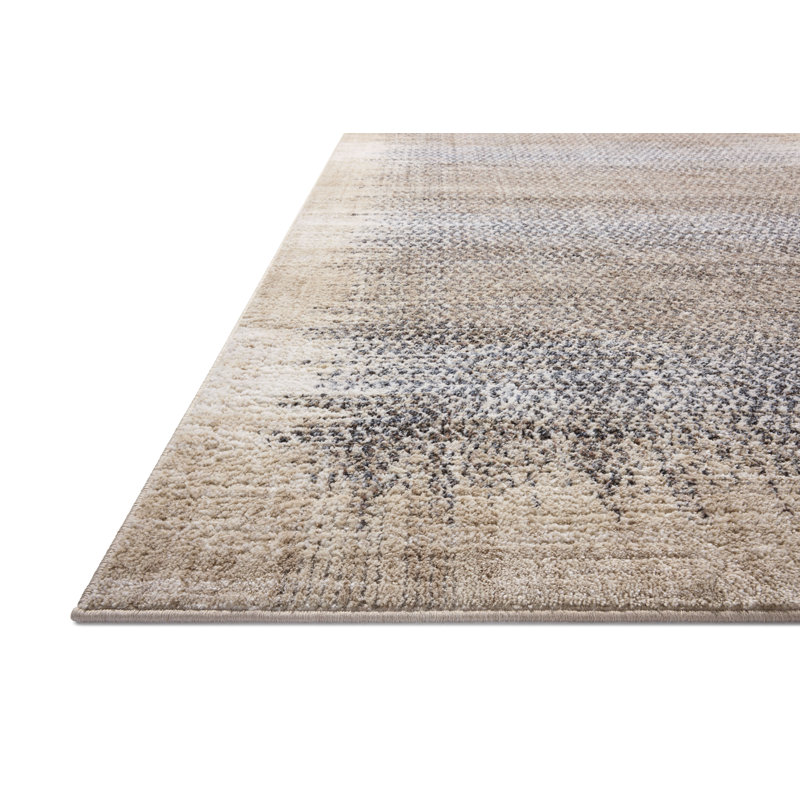 Tapis pierre / beige Manoliu, Rectangle 2 pi 6 po x 4 pi