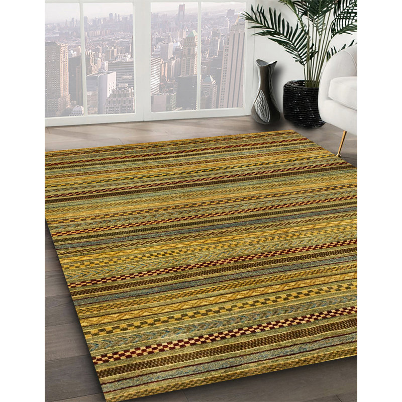 Wool Abstract Indoor Rug, Square 4'