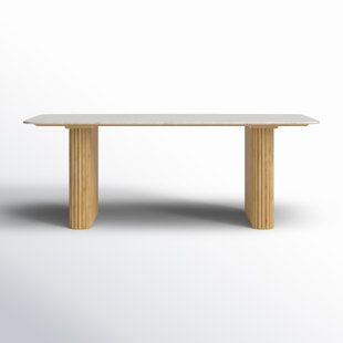 Carmela 79'' Marble Dining Table