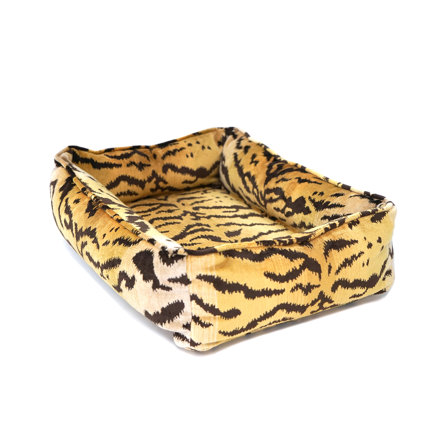Animal print pet bed.