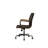Joslin Distress Chocolate Top Grain Leather Office Chair