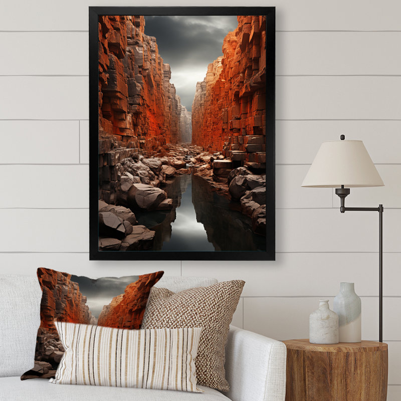 Canyon Photo Silent Majesty II - reproduction, H 40 po x l 30 po x P 1,5 po, Cadre photo noir
