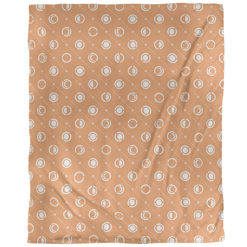 Housse de couette simple Moon phases, Housse de couette pour lit simple, Orange, Polyester brossé