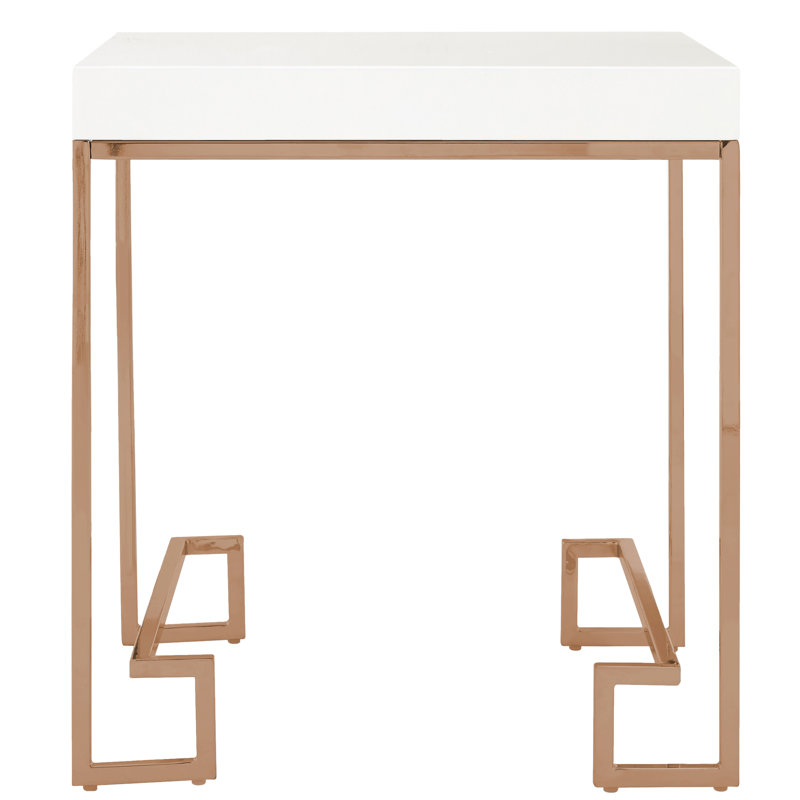 Fultz Sled End Table, Rose Gold