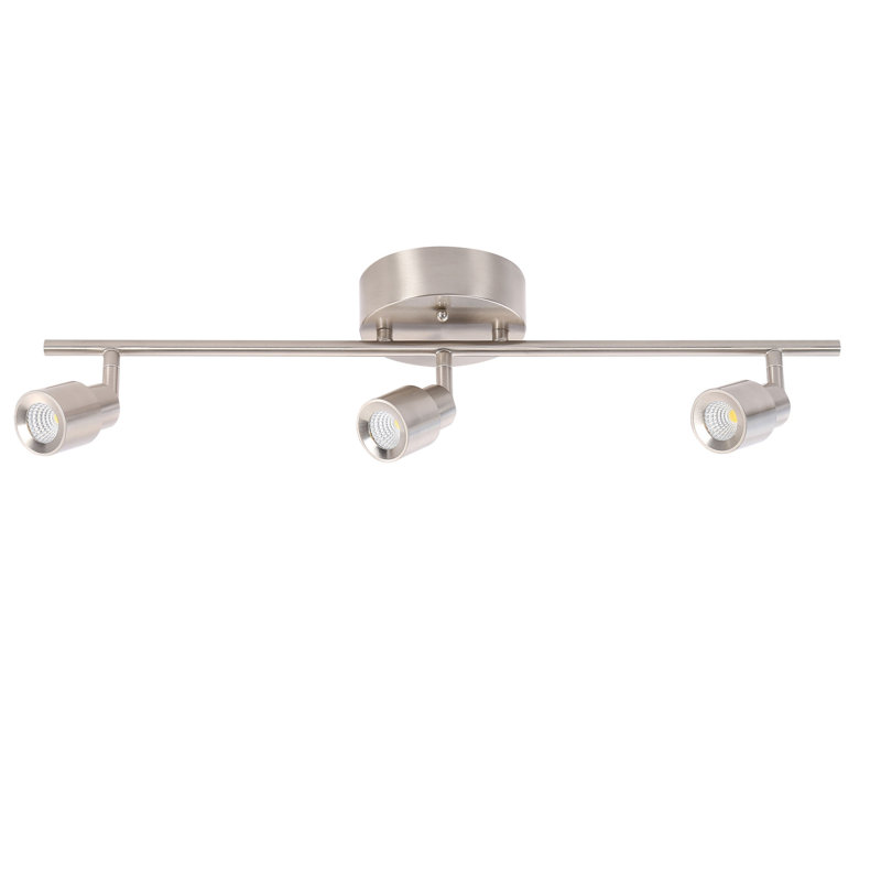 7'' 3 -Light Track Track Kit with Dimmable and Adjustable Head, 5.12" H x 24" W x 7" D