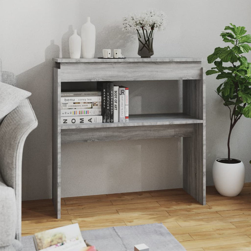 Console Console Table d'entrée pour couloir Table d'appoint étroite en bois d'ingénierie, Gris Sonoma