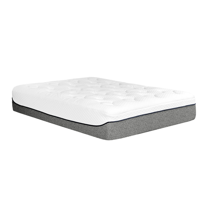 Très grand matelas en mousse viscoélastique très grand avec plateau moelleux très serré, mousse de 3 pouces et accouchement comprimé de taille moyenne pour lit double, 1 couche de réduction de mouvement, housse à double couche
