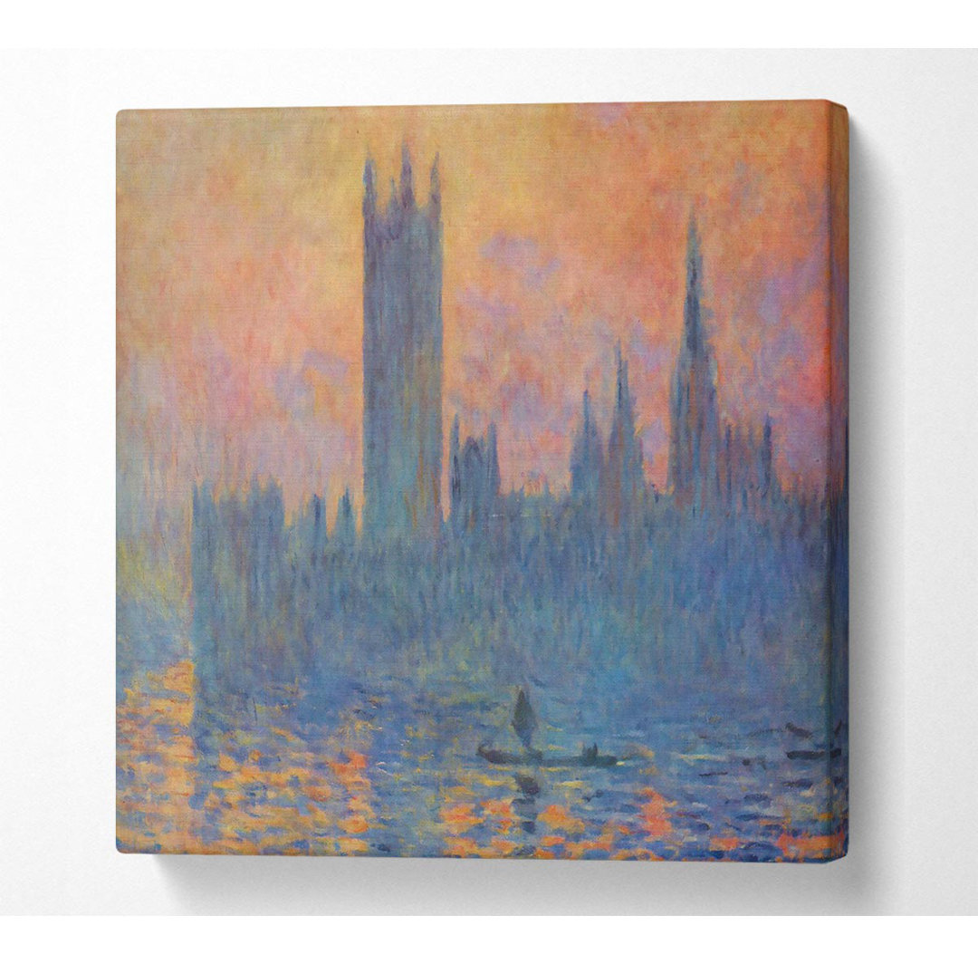 Monet Londoner Parlament im Winter - Leinwanddrucke auf Leinwand