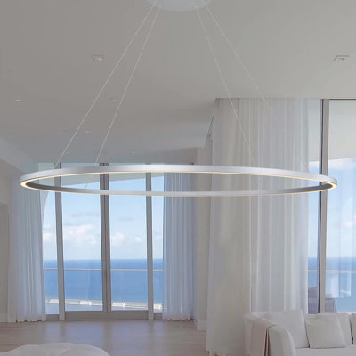 Tania 100-277V ETL Certified Integrated LED Height Adjustable Ring Chandelier
