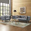 Ensemble de canapé et fauteuil rembourrés en tissu 2 pièces Bestow-523749925