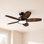 Ventilateur de plafond encastré moderne 36 "avec lumières DEL et télécommande