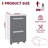 Abheek 15.4 " Wide Fully Assembled 2 Drawers Steel Mobile Vertical Filing Cabinet With Lock For Home Office