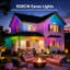 144ft Permanent Outdoor Lights for House Decor, Smart AI RGBCW Outside Eaves String Christmas Lighting with 90 LED Lights App Control 53 Scenes IP67 Waterproof, Compatible with Alexa, NR02