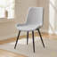Ensemble confortable de chaises de salle à manger en lin et coton - siège et dossier intégrés en quatre pièces, matériau en lin et coton, conception de coussin incurvé élargi pour plus de confort.-92295567